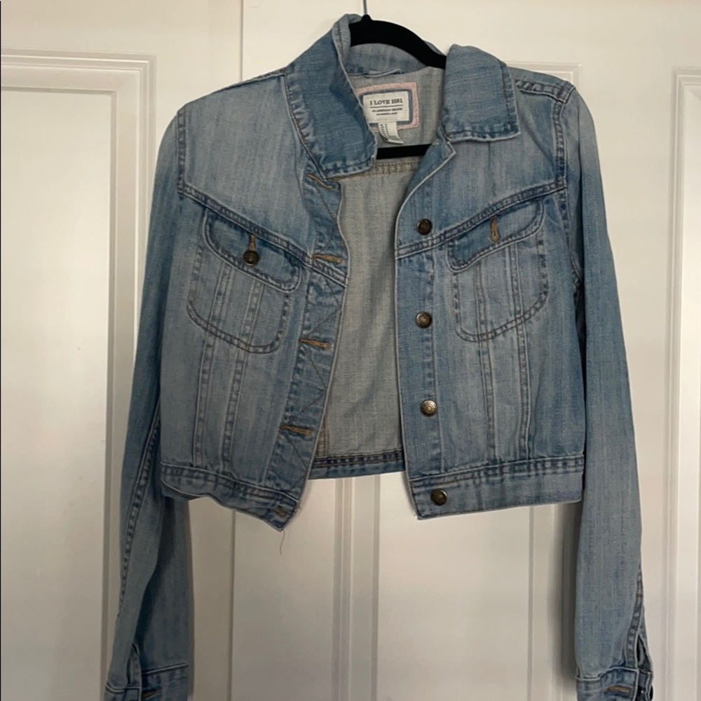 Cropped denim jacket
